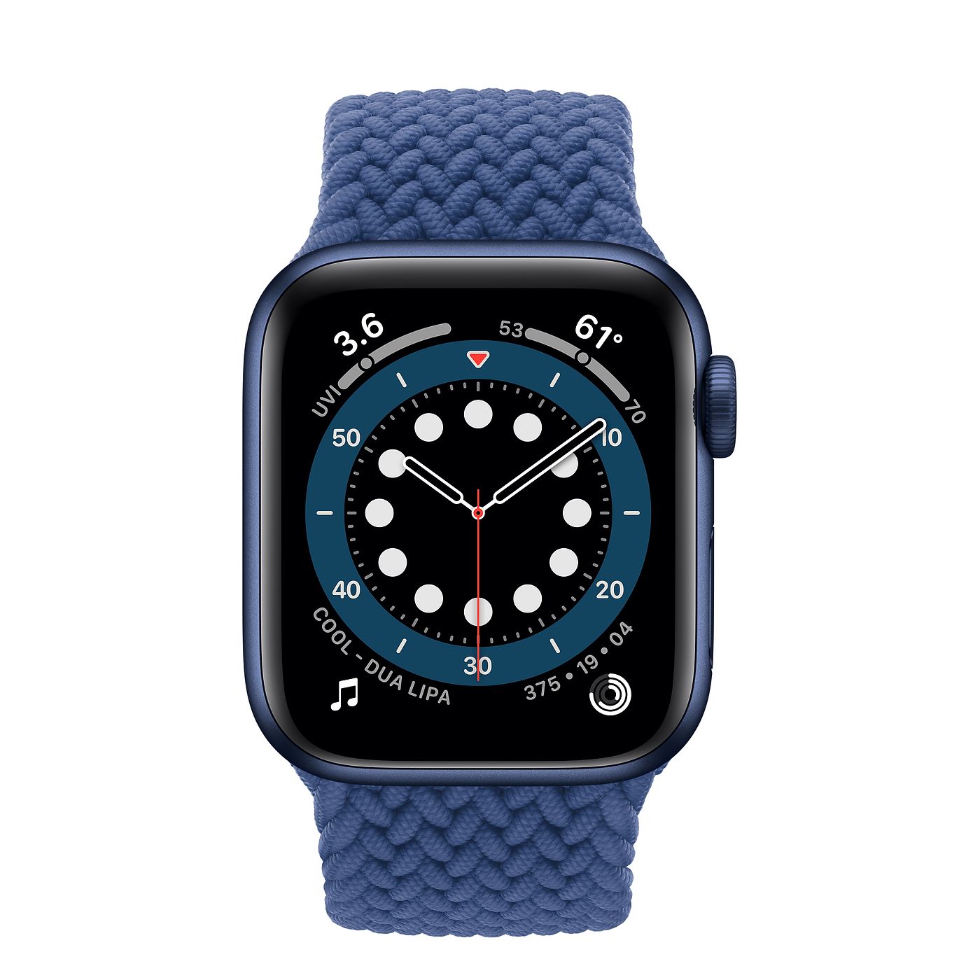 Apple Watch Blue Aluminum Case with Braided Solo Loop nextglo