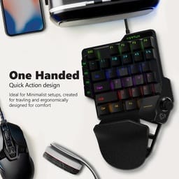 Vertux One Handed Gaming Keypad with Joystick