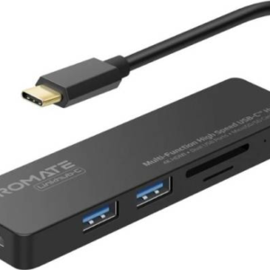 Promate Multi-Function High Speed USB-C Hub with HDMI and MicroSD card Slot