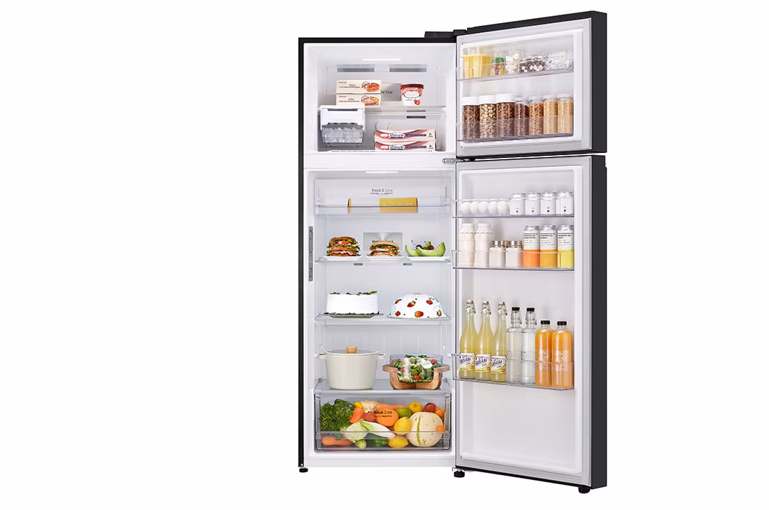 LG 473L REFRIGERATOR - TOP FREEZER GN-F452PFAQ - Top Freezer Fridge in Essence Matt Black | Auto ice maker - Image 3