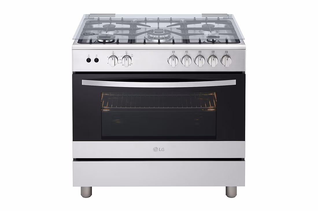 LG 5 GAS COOKER FA415RMA - 5 Cook Zones, Removable Door Glass, Rotissrie Grilling, Flame Failure Device - Image 2