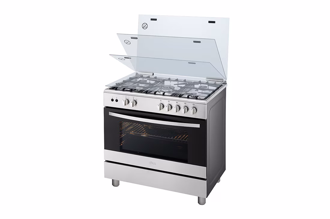 LG 5 GAS COOKER FA415RMA - 5 Cook Zones, Removable Door Glass, Rotissrie Grilling, Flame Failure Device - Image 13