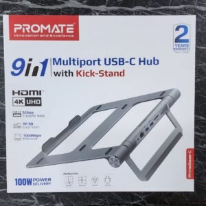 Promate 9-in-1 Multiport USB-C Hub with Laptop Stand