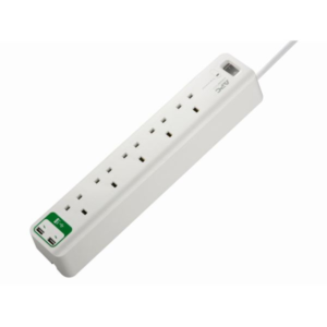 APC Essential Surge Arrest 5 Outlets With 5V 2.4A 2 Port USB Charger 230V UK