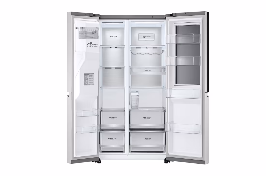 LG 668L REFRIGERATOR - SIDE BY SIDE WITH WATER DISPENSER GC-X257CSEW - Side-By-Side Refrigerator with Water Dispenser, Knock Twice, Silver - Image 7