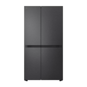 LG 674L REFRIGERATOR - NORMAL SIDE BY SIDE GC-B257KQJW - Side-by-Side Refrigerator with Multi Air Flow, Multi Digital Sensors, Smart Diagnosis™, Matte Black Finish