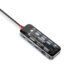 Promate Ultra-Fast Multiport USB-C Hub with 100W Power Delivery 11 in 1