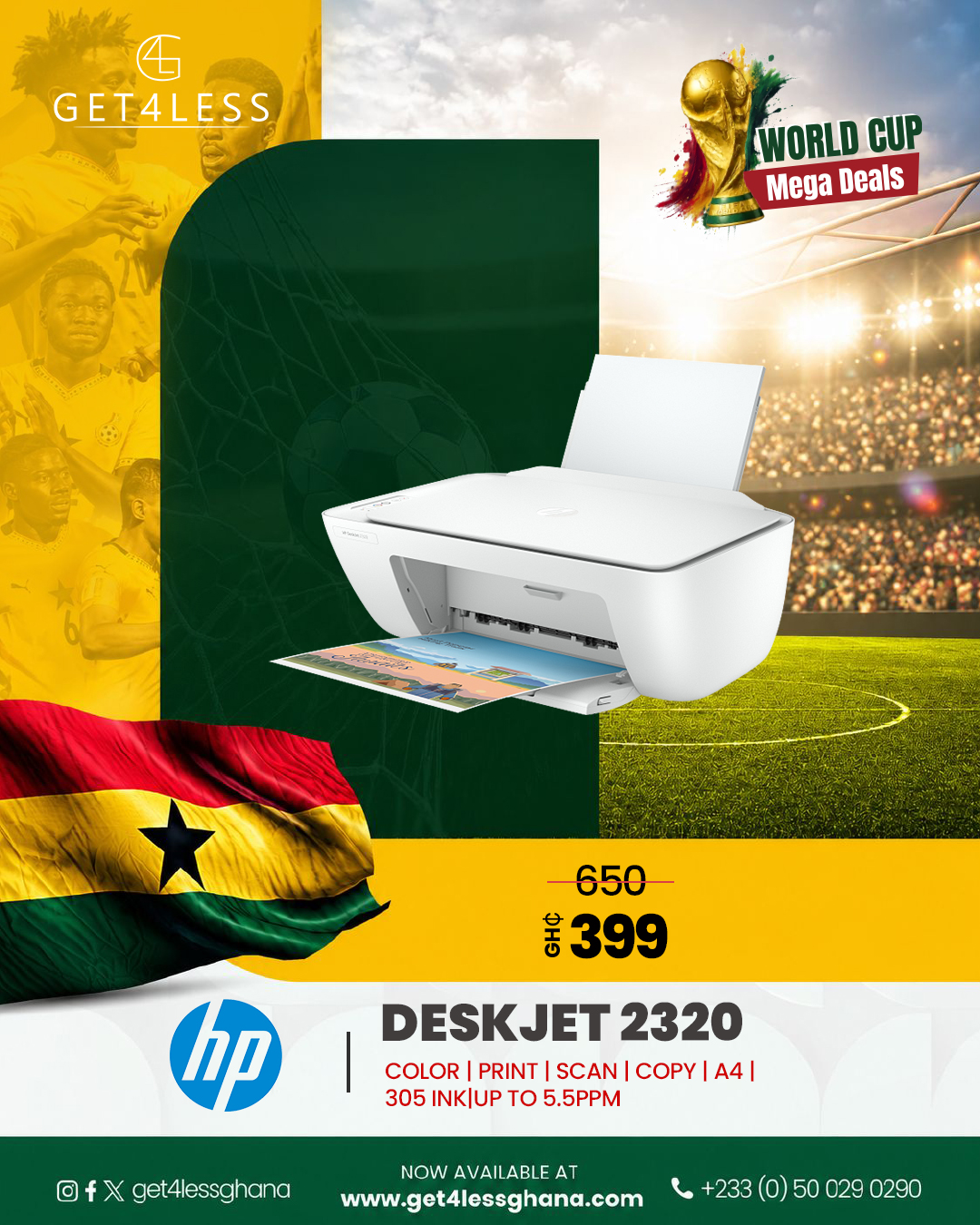 HP DeskJet 2320 Print, Scan, Copy Colored Printer
