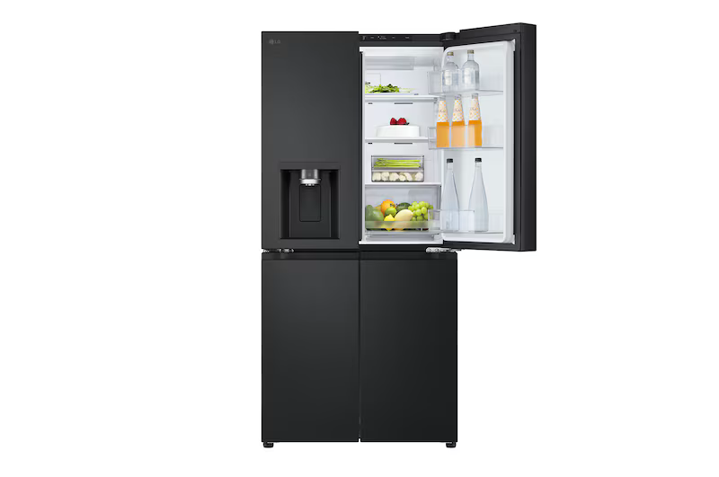 LG 687L REFRIGERATOR - SIDE BY SIDE WITH WATER DISPENSER GC-J287SQUV - Side-By-Side Refrigerator with Water Dispenser, Matte Black