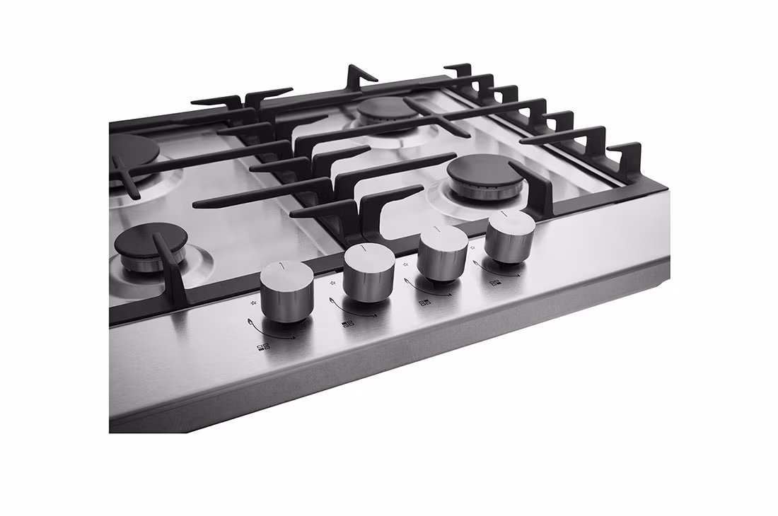 LG 4 BURNER - 60CM BUILT IN GAS STOVE HU641BBG - Image 4