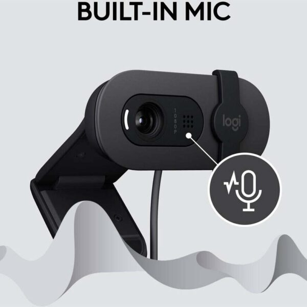 Logitech Brio 100 FHD USB Webcam-Graphite - Image 4