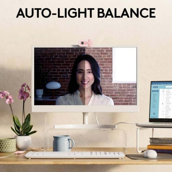 Logitech Brio 500 Hd USB-C Webcam-Off White - Image 2