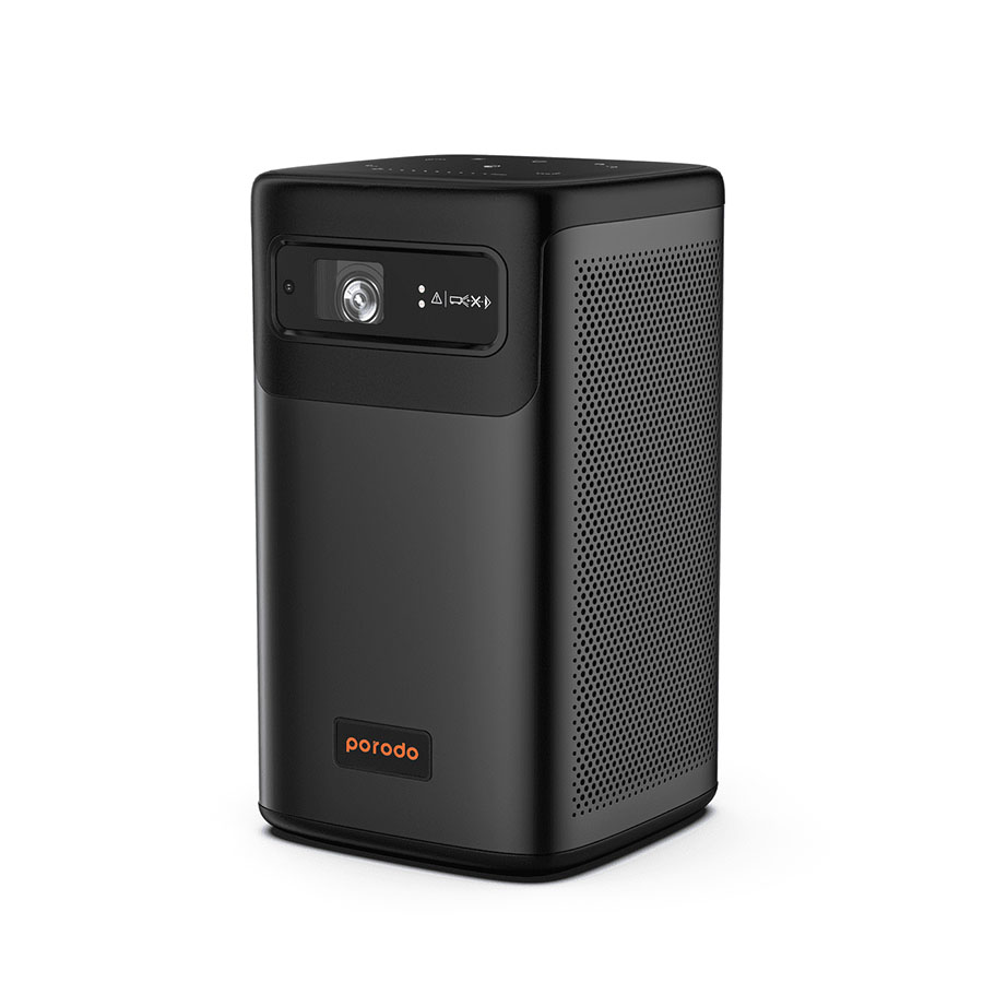 Porodo Android 9.0 960*540P DLP Portable Projector – Black - Image 3