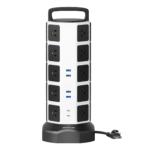 Promate 6-Outlet Surge Protected Power Strip with 20W Power Delivery 2 Meters Cable