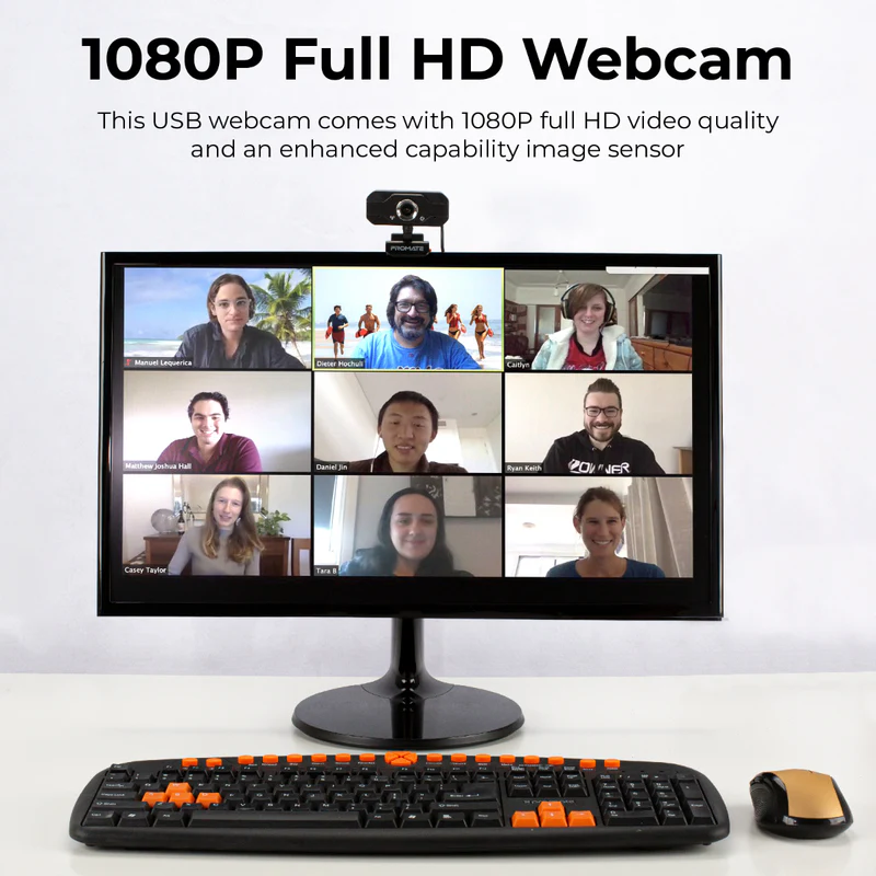 Promate Widescreen Full-HD Webcam With Noise-Reduction Mic - Image 6