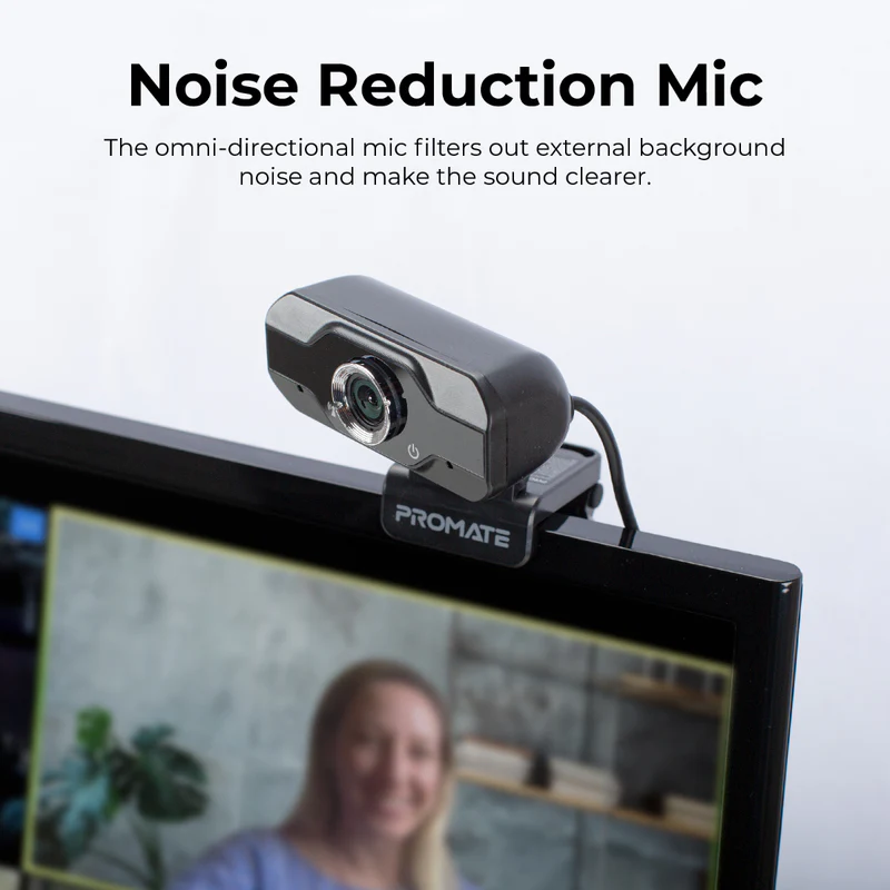 Promate Widescreen Full-HD Webcam With Noise-Reduction Mic - Image 7