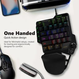 Vertux One Handed Gaming Keypad with Joystick