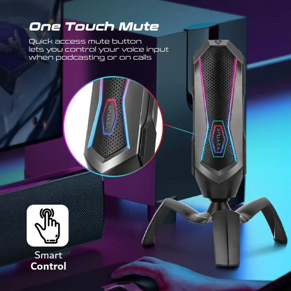 Vertux Sci-Fi Cardioid Gaming Microphone - Image 3