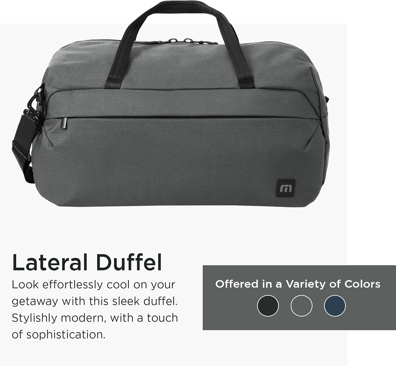 TravisMathew Lateral Duffel Weekender Bag, Graphite - Image 5