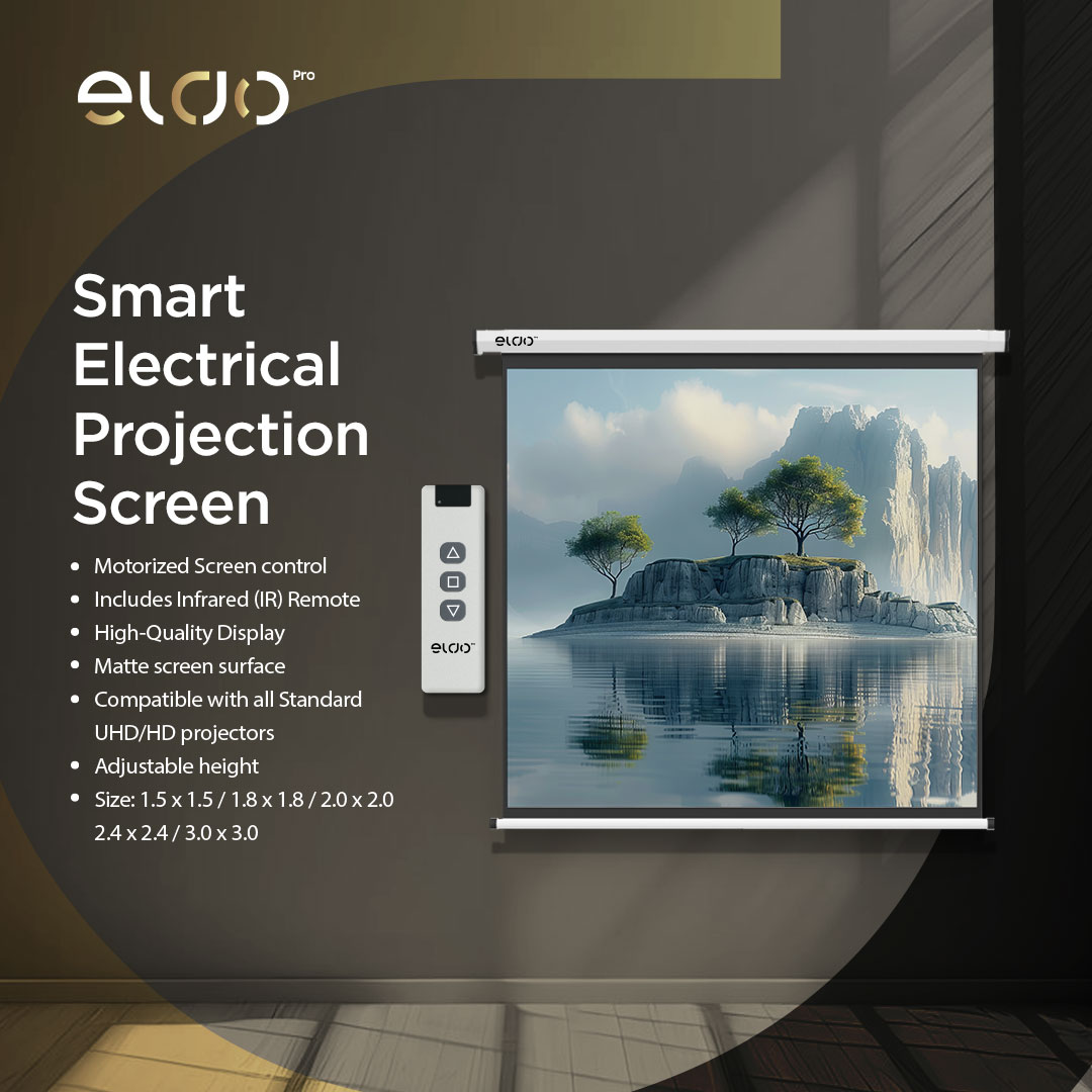 Eldo Pro 240Cmx240Cm electronic projector screen - Image 2
