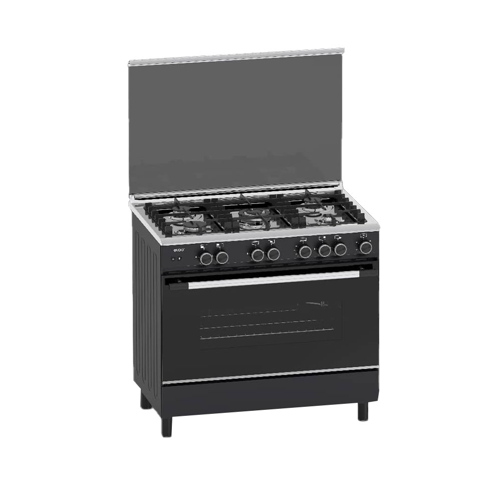 Eldo gas cooker 4 burrner 60X60Cm black oven grill rotisseti