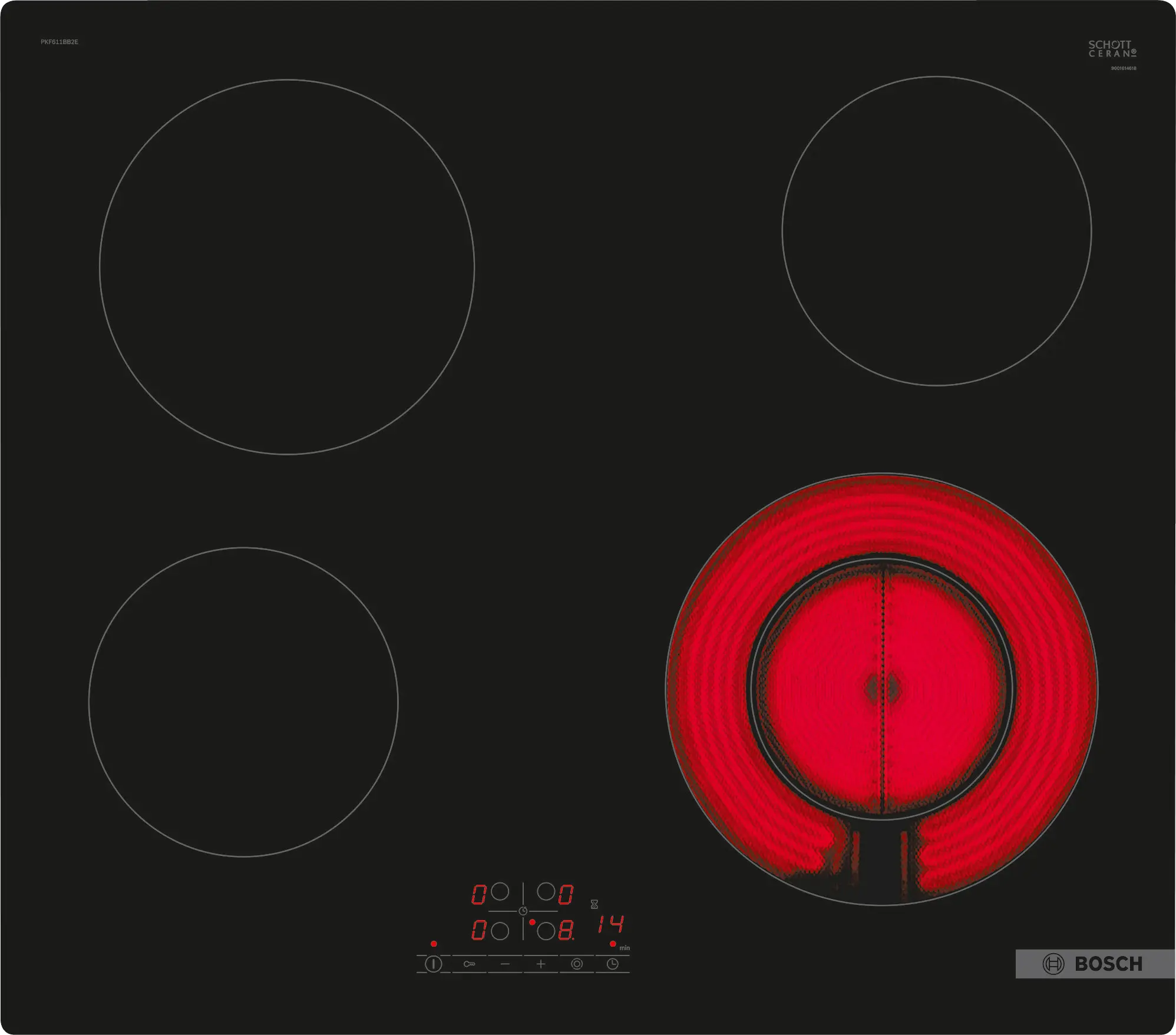 Bosch Serie 4 60cm Ceramic Electric Hob (PKF611BB2E) - Image 6