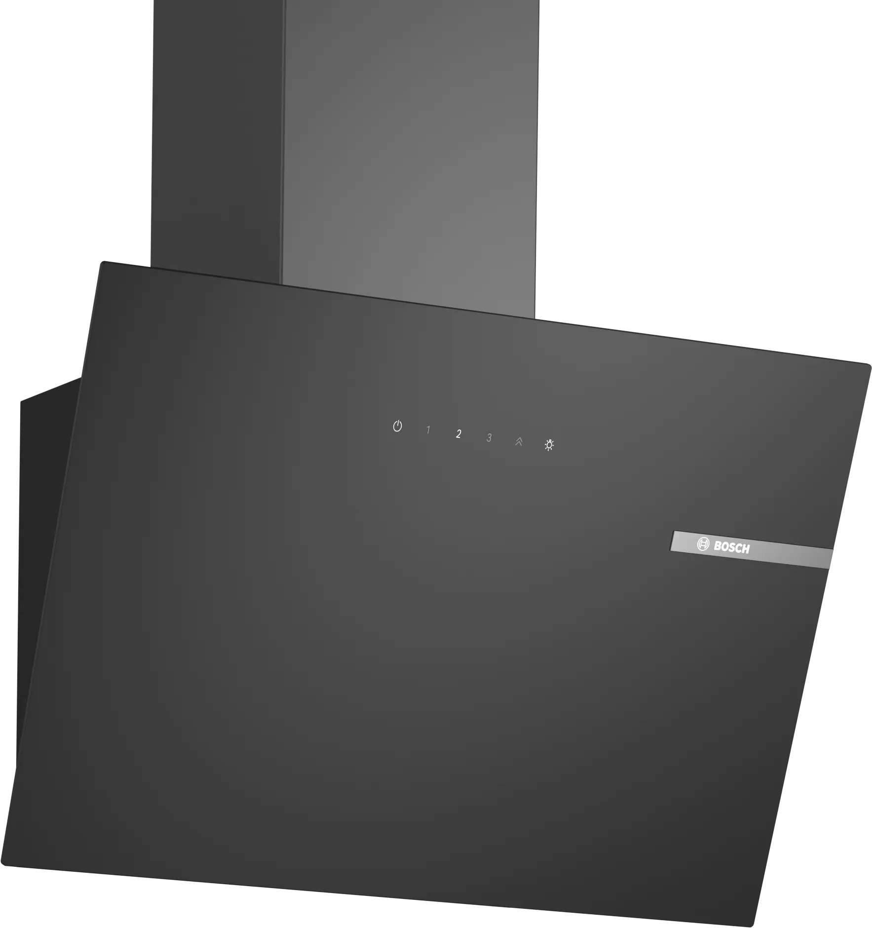 Bosch Serie 2 60cm Wall Mounted Black Glass Chimney Hood (DWK65DK60)