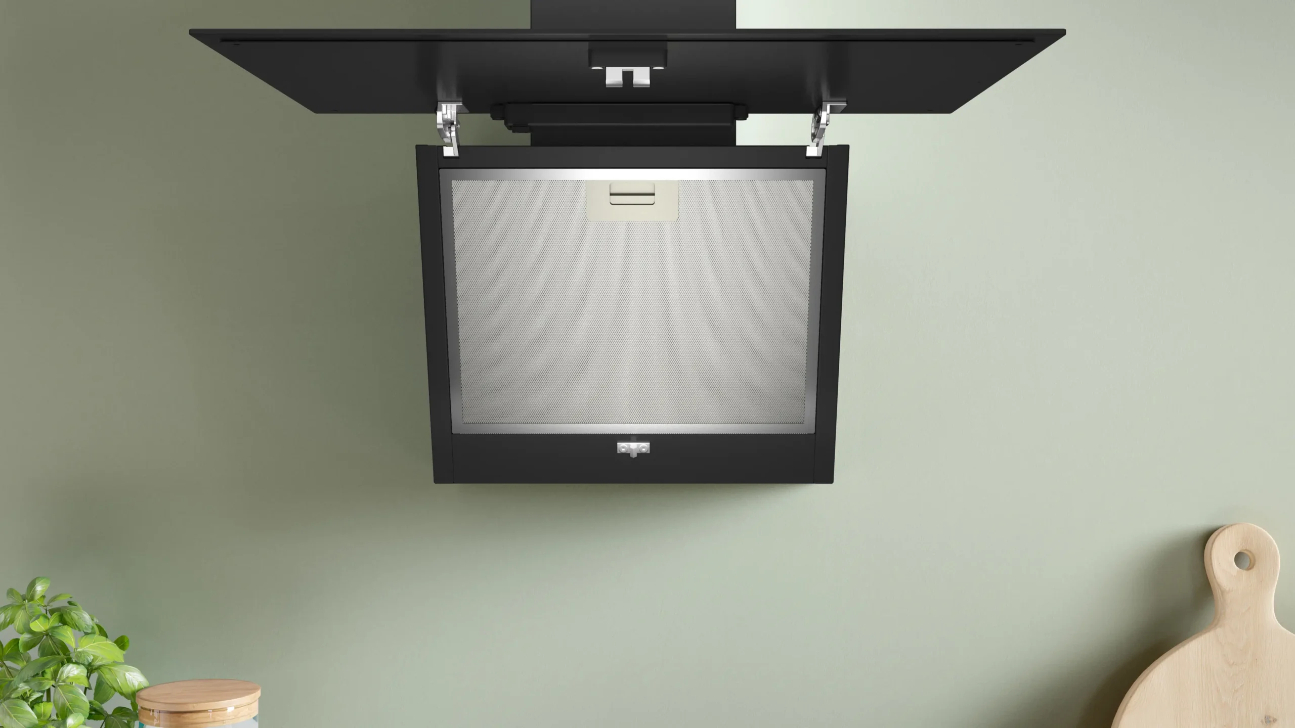 Bosch Serie 2 60cm Wall Mounted Black Glass Chimney Hood (DWK65DK60) - Image 4