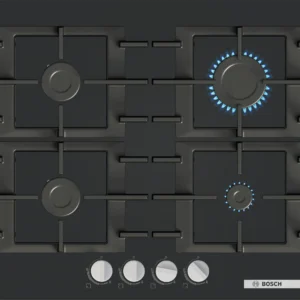 Bosch Serie 2 60cm Black Tempered Glass Gas Hob (PNP6B6K40)