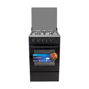Midea 4-Burner Gas Cooker with Glass Top Lid SP5055T082-BG (Black Glass)