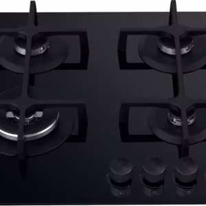 Whirlpool 60cm 4-Burner Gas Hob on Glass (GOA 6423/NB1)
