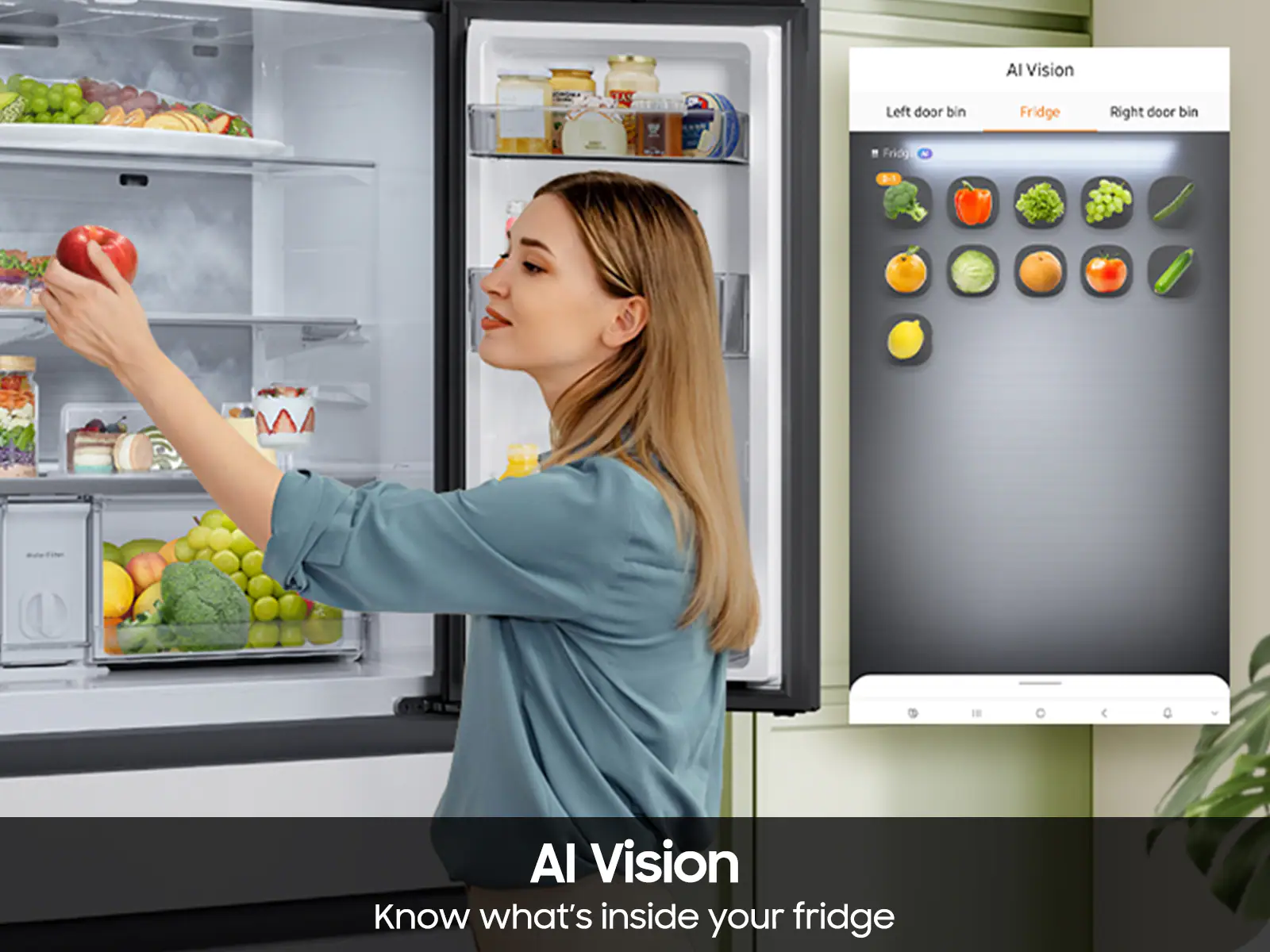 Samsung Bespoke AI 4-Door French Door Refrigerator 32" (23 cu.ft.) - Image 3